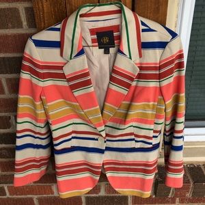 OBR by The Limited multicolor stripe blazer